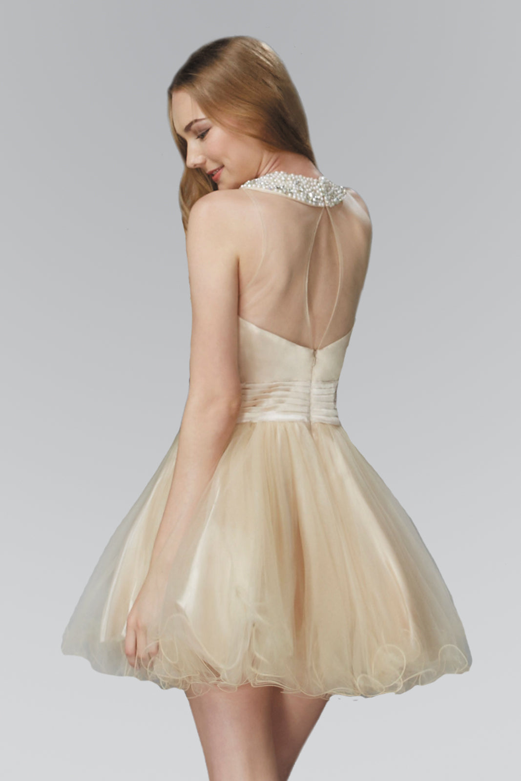 Elizabeth K - GS2032 - Layered Tulle Sweetheart Cocktail Dress - Short