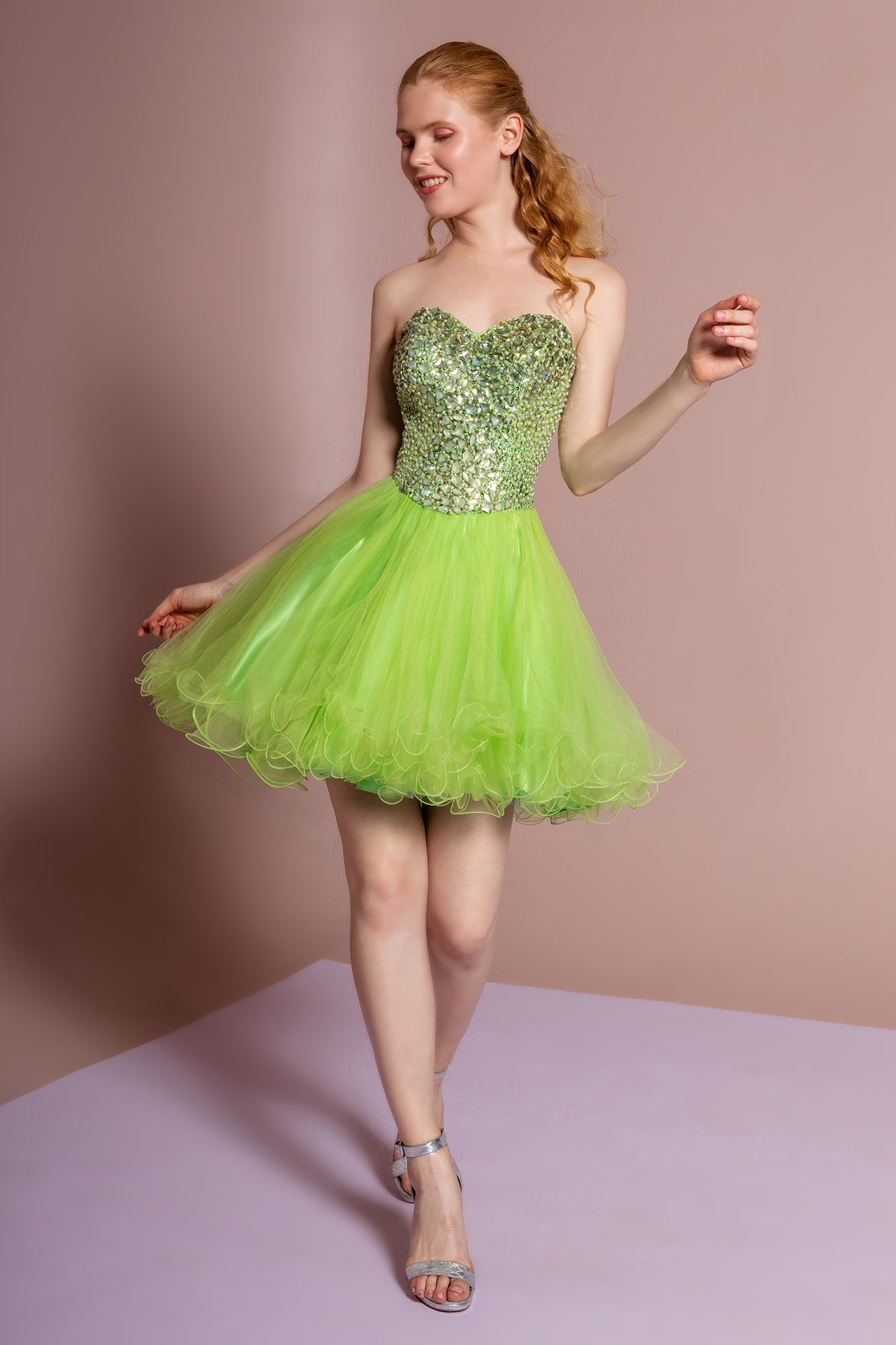 Elizabeth K - GS2034 - Sweetheart Tulle Cocktail Dress - Short